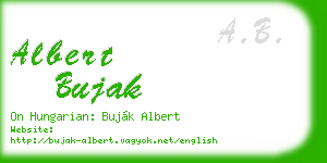 albert bujak business card